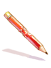 Icon of Red Pencil in Mouth