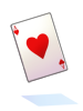 Icon of Heart Card in Mouth