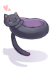 Icon of C Warm Cat Muffler Black