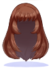 Icon of C Straight Long Brown