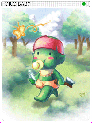 Icon of Orc Baby Card