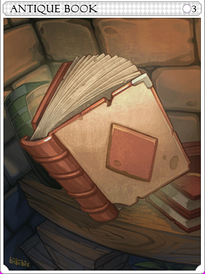 Icon of Antique Book Card