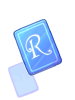 Icon of Blue R Card